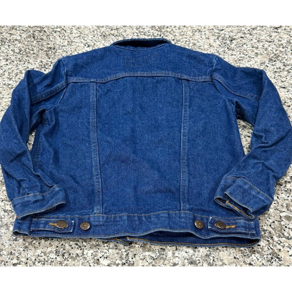 Wrangler Cowboy Cut Unlined Dark Blue Cotton Denim Jacket #84145PW Sz XS/SM Fit - Picture 4 of 12